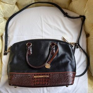 Brahmin Black and Brown Crossbody Bag